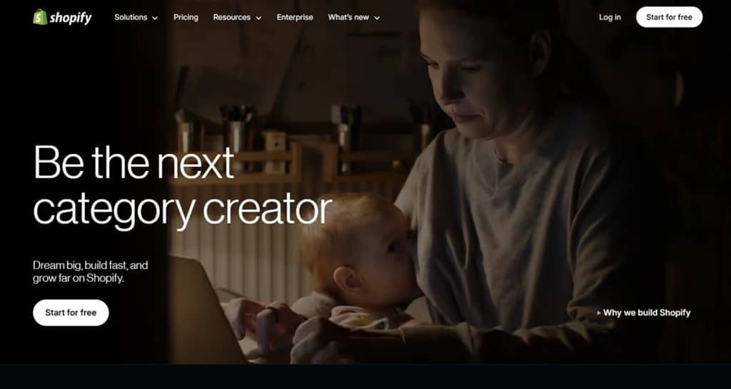 shopify homepage