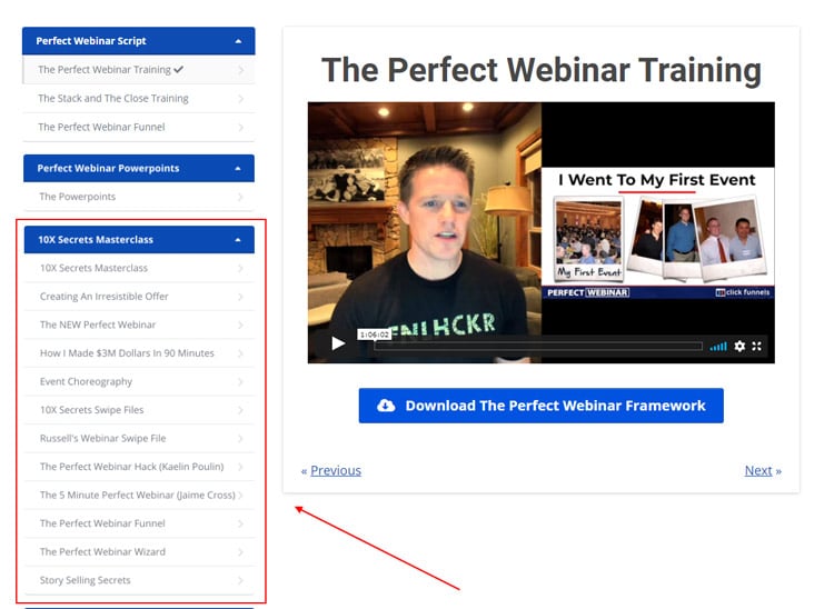 upgrade 10x secrets course inside perfect webinar secrets member area