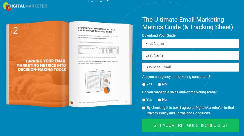 lead magnet example: Digital marketer