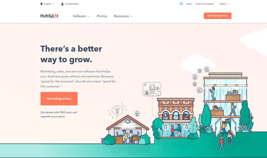 Hubspot home page