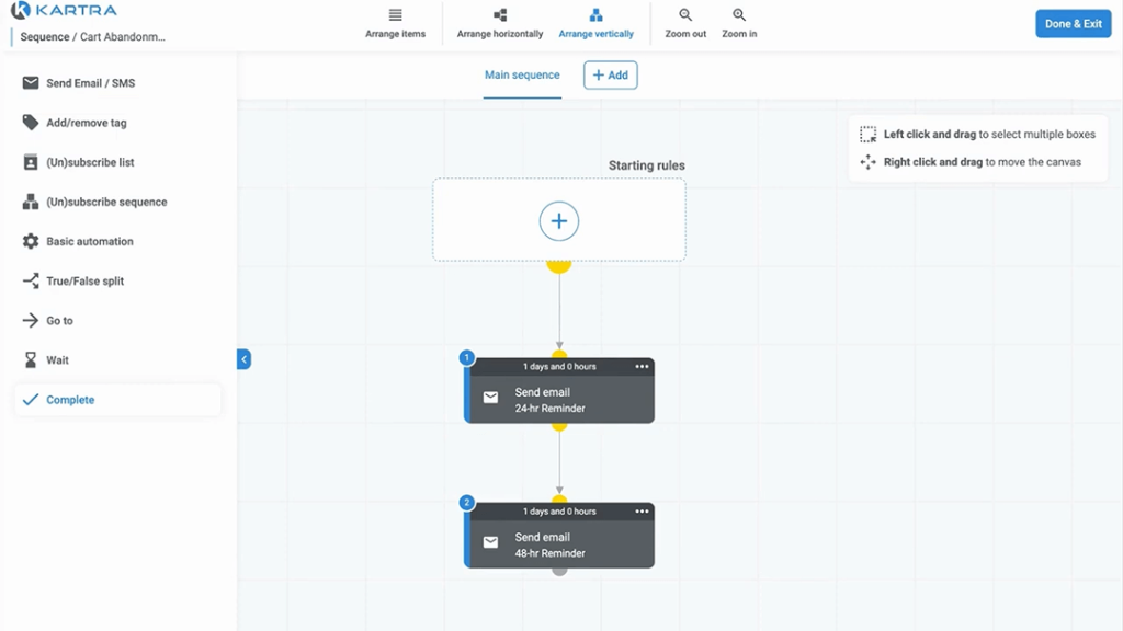 kartra email automation