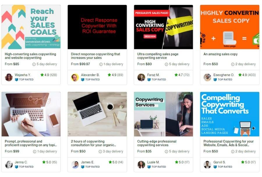 upwork copywriting service price