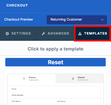 Choose Order Form templates from Clickfunnels