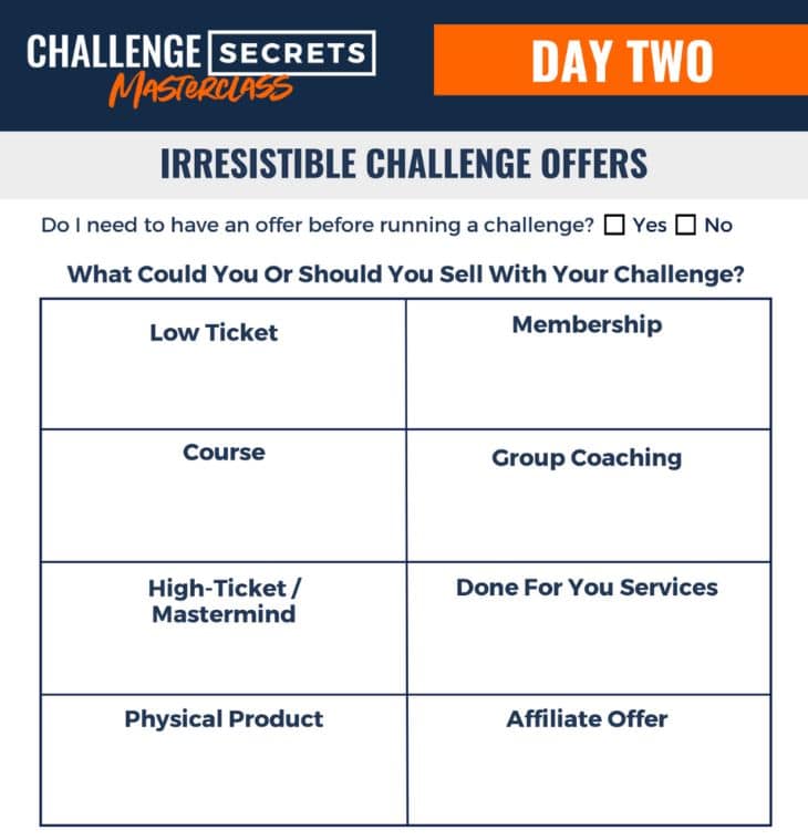 Challenge Secrets Masterclass homework