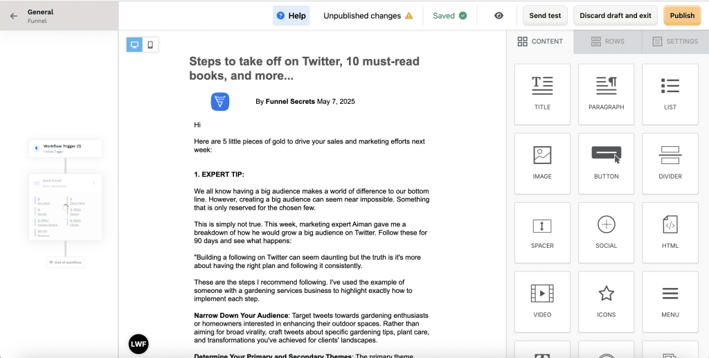 clickfunnels 2.0 email builder