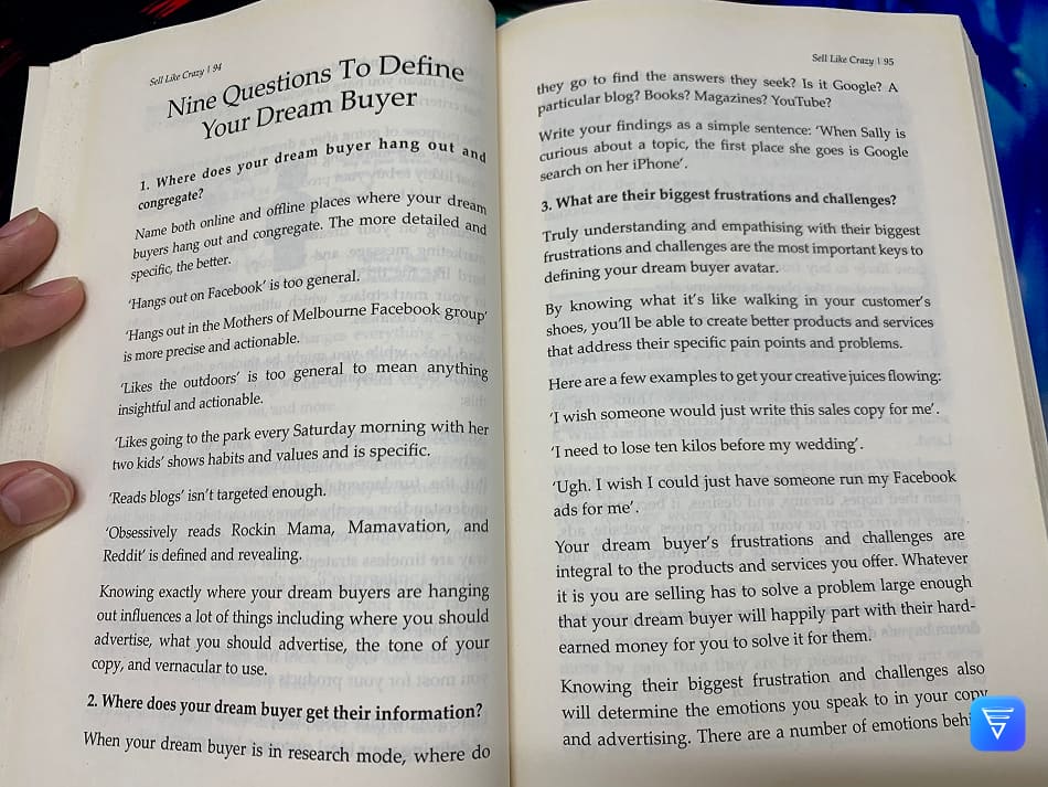 Sell like Crazy review: nine questions to define your dream buyer