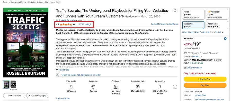 Analyzing 2700+ Traffic Secrets reviews on Amazon