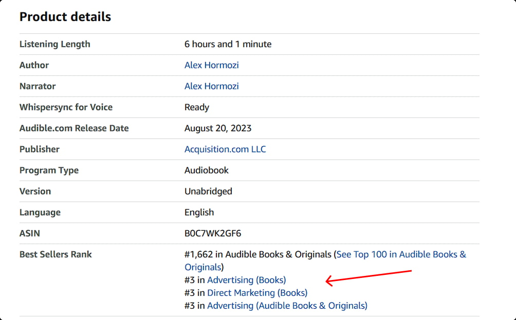 $100M Leads Rank #3 in advertising and direct marketing books
